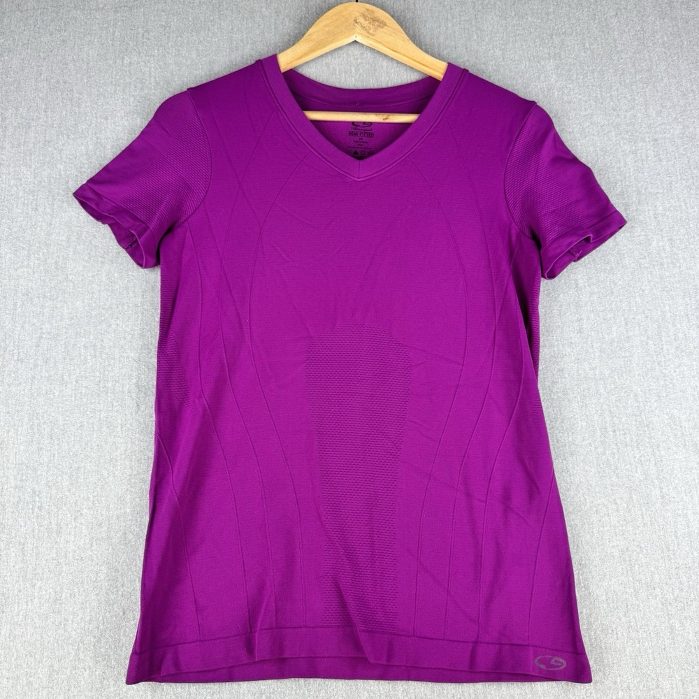 Champion C9 Semi‎ Fitted Purple Athletic Top Womens Medium Short Sleeve